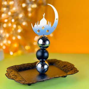 Juego de 3 piezas de estilo gulfí, moderno y de tendencia, con increíble caligrafía árabe, portavelas que crea ambiente con elegancia y estabilidad. - Product Image 2