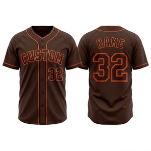 Camiseta de Béisbol Negra Personalizada de Manga Corta con Botones al Frente para Hombre, Transpirable, de Poliéster, con Nombre del Equipo y 32 Diseños Sublimados - Product Image 6