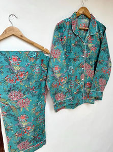 Conjunto de Pijama de Mujer Naaz Textile con Estampado de Rayas de Tigre, Ropa de Dormir Informal de Verano, Pijama de Algodón - Product Image 4