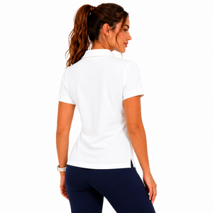 Polo pour femme, couleur unie, col classique, t-shirt de haute qualité, manches courtes, respirant, coupe ajustée, uniforme de bureau, vêtements décontractés, vêtements de golf - Product Image 6