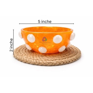 Tazón de Resina Hecho a Mano, Libre de BPA, para Servir Frutas, Bocadillos, Ensaladas, Dulces, Frutos Secos, Decoración de Mesa, Hogar de Lujo - Product Image 2