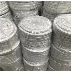 Customizable <b>Thickness</b> 10mm 5/8 Inch Square Braided Fiberglass <b>Rope</b> for Sealing Flexible White Heat Resistance Glass Cord. - Product Image 2