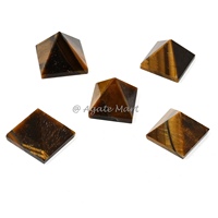 Großhandel Natur polierter Stein Schwarz Achat Pyramide Kristall pyramide Heilung Energie Sound Ägyptische Pyramiden für Meditation