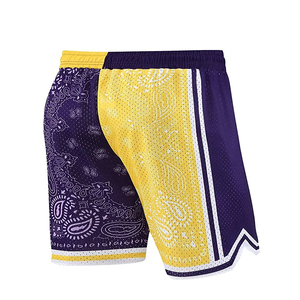Shorts en maille sublimée pour hommes, unis, décontractés, confortables, taille mi-haute élastique, pour entraînement de basketball, séchage rapide, respirants - Product Image 2