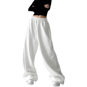 Pantalones Anchos de Color Sólido para Mujer, de Secado Rápido, Transpirables, Duraderos, con Cintura Elástica, Ecológicos, para Correr y Yoga - Product Image 6