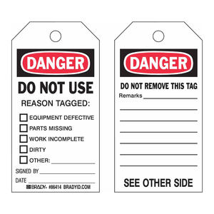 Etiqueta de Prevención de Accidentes Flexible, Señal de Tráfico para Equipos de Mantenimiento, con Aviso de Peligro: No Usar - Product Image 2