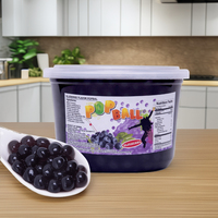 Pinshan Bubble Tea Ingrediënten Transparante Roze Plastic Bakje Popping Boba 950g 8 Bakjes/Karton Gemaakt in Taiwan 12 Maanden Houdbaarheid