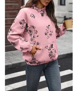 Nouveau design de sweat à capuche pour femme, 100 % coton, manches longues, col en bateau, imprimé, confortable, pour l'hiver, fabriqué au Bangladesh - Product Image 4