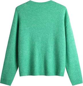 Pull en tricot pour femme doux pour la peau - Pull d'hiver ultra doux - Pull en tricot pour femme à haute élasticité pour l'automne - Product Image 2