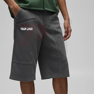 กางเกงขาสั้นออกกำลังกายผู้ชายผ้าโพลีเอสเตอร์/คอตตอนเนื้อแน่น ขายดี แต่งหน้าอกด้วยผ้าแบบกำหนดเอง พิมพ์โลโก้ได้ เป็นมิตรกับสิ่งแวดล้อม - Product Image 4