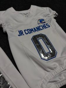 Premium Quality White Jersey And Pants With Metallic Silver Design 100%Polyester Custom Youth American Football Uniform - Product Image 2