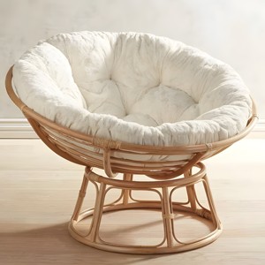 Muebles de patio de madera, silla papasan artesanal, sillas giratorias de ratán en forma de huevo, al precio más bajo en venta. - Product Image 1