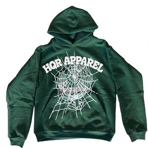 HQR APPAREL White 100% Cotton Fleece Anti-shrink Unisex Streetwear Pullover <b>Hoodie</b> with Kangaroo Pocket - Product Image 5