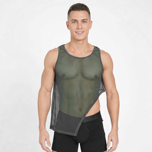 Wholesale Custom <b>Men</b> Summer <b>Mesh</b> Gym Tank <b>Top</b> High Quality Sleeveless Quick Dry Breathable Eco-Friendly Basketball Training - Product Image 1