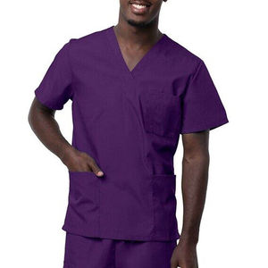Tenue de travail médicale : Blouse et pantalon confortables en tissu respirant et léger, idéaux pour le personnel infirmier au quotidien, avec une coupe ajustée. - Product Image 3