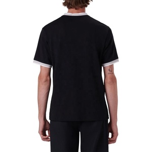 T-shirt en coton épais pour homme, haute qualité, design de logo personnalisé, t-shirt oversize à épaules tombantes, col rond côtelé pour homme - Product Image 3