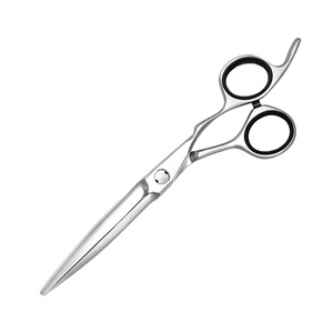 กรรไกรตัดผมแบบปรับแต่งได้สำหรับช่างตัดผมปลายเคลือบเงาพร้อมใบมีดสแตนเลสคมราคาขายส่ง - Product Image 1