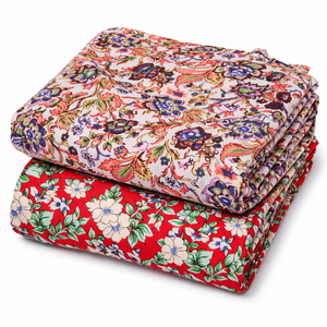 Tissu popeline peignée léger, respirant, biologique, écologique, imprimé floral, vêtements pour garçons et filles - Product Image 1