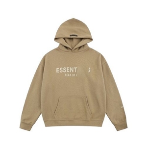 เสื้อฮู้ดดี้ Essentials ทรงโอเวอร์ไซส์ ผ้าฝ้ายเฟรนช์เทอร์รี่ สไตล์ลำลองสำหรับฤดูใบไม้ร่วง มีกระเป๋าหน้าพร้อมลายพิมพ์ - Product Image 2