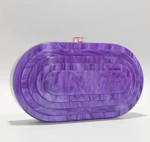 กระเป๋าถือคลัทช์เรซิ่นสีโมเสคพรีเมี่ยมกระเป๋าคลัทช์สำหรับงานราตรีดีไซน์ทันสมัย - Product Image 1