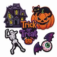 Écussons brodés personnalisés Halloween du fabricant, badges thermocollants pour la décoration de vêtements, vestes, chapeaux, sacs et sacs à dos