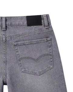 Custom High Quality Vintage Acid Washed Sun Faded Baggy Denim Shorts Solid Color Streetwear Men's Cargo Denim Jeans Shorts - Product Image 5