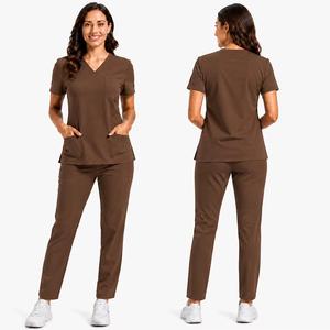 Customized Color & Design Hospital Use Nursing Scrub Suit Custom Logo & Design Eco-Friendly 100% Cotton Scrub Suit for Women - Product Image 1