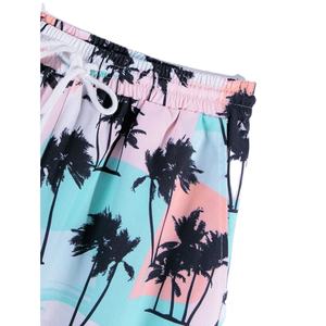 Pantalones cortos de cintura con cordón y estampado tropical para hombre, pantalones cortos informales con estampado de vacaciones Vibes Beach - Product Image 5