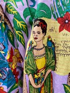 Purple Cotton Kimono Robe Indian Print <b>Beach</b> <b>Cover</b> <b>Up</b> For <b>Women</b> - Product Image 2