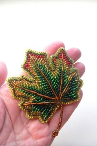 Artistic Embroidery Beaded Brooch <b>Pin</b> Handmade Gift for Fashion Lovers Unique Handcrafted Embroidered Beaded Brooch with Crystal - Product Image 6