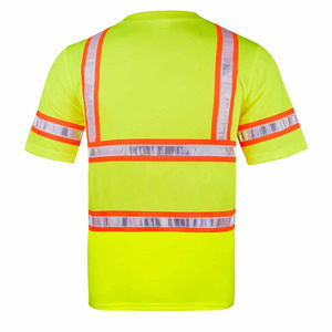 Vêtements de travail d'hiver haute visibilité de classe 2, à séchage rapide, pour hommes, construction, t-shirts réfléchissants, service OEM - Product Image 6