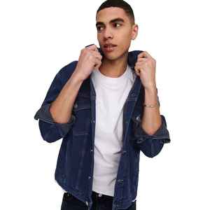 2026 Men Fashion Cool Denim Jacket with Hoodie 100% Cotton for Spring Autumn and Winter Streetwear Denim Jacket - Product Image 4
