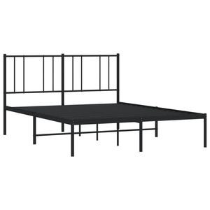 Base de Cama King Size de Acero con Recubrimiento de Polvo Negro, 59 x 79 Pulgadas, Categoría de Productos de Camas Metálicas - Product Image 5