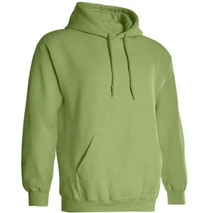 เสื้อสเวตเชิ้ตผู้ชายสีเขียวมีฮู้ด ผ้าฟลีซ ทรงปกติ สีพื้น ลำลอง มีกระเป๋าหน้า ใส่ได้ในฤดูใบไม้ร่วง - Product Image 4
