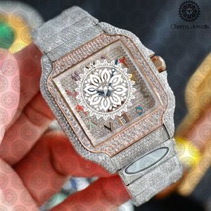 Reloj Rectangular de Acero Inoxidable para Mujer Charm_Jewells con Bisel de Diamantes, Cristal de Zafiro, Visualización de Fecha, Moda de Lujo - Product Image 3
