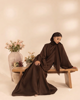 Abaya élégante perlée à devant ouvert en gros - Robe longue de soirée de luxe pour femmes musulmanes, couleur personnalisée