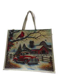 Sac fourre-tout en toile vintage personnalisé pour femme, sac à bandoulière réutilisable pour le voyage et les courses, type de fermeture personnalisable, motif de paysage - Product Image 3