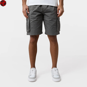 Pantalones Cortos Cargo Grises para Hombre, Pantalones Cortos de Trabajo Utilitarios con Múltiples Bolsillos, Ropa Casual de Verano, Pantalones Cortos Cargo para Hombre con Bolsillos Utilitarios, MOQ Bajo - Product Image 3