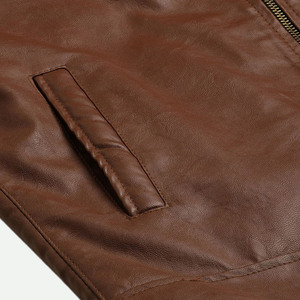 Camisas de Vestir de Alta Calidad con Nuevo Diseño Personalizado, Cuello Alto de Cuero Genuino, Bolsillos Delanteros, Chaqueta Transpirable, Venta en Línea - Product Image 5