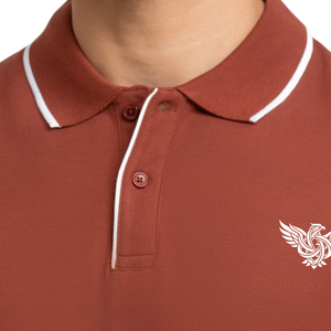 T-shirt en jersey de coton marron pour homme, manches courtes, coupe classique, respirant, séchage rapide, décontracté, élégant, bureau, golf, été, service OEM - Product Image 6