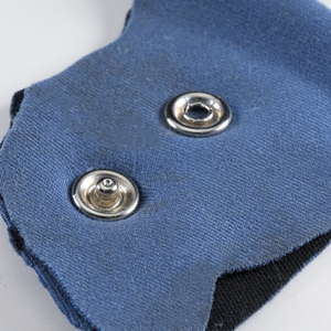 Mousqueton rond en laiton nickelé en 4 parties de 15mm fabriqué à Taiwan pour la couture de vêtements - Product Image 2