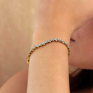 Customizable Silver <b>Bracelet</b> Lab Grown Diamonds DEF Color VVS VS Clarity 12 Gram 6 Carat Trendy High Quality Wholesale Price - Product Image 4