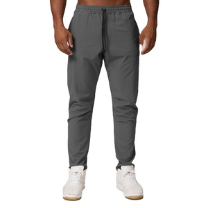 Men Gym Fitness Pants Breathable <b>Polyester</b> Pockets Athletic Workout <b>Joggers</b> - Product Image 1