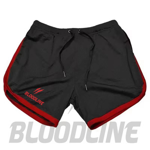 Bermuda en PU pour homme BLOODLINE, taille mi-haute élastique, style décontracté avec poches, 220g non tissé - Product Image 1