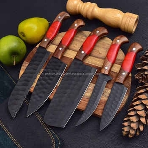 Ensemble de couteaux de chef écologiques à manche en bois de rose, très vendus, avec logo personnalisé, couteaux de cuisine professionnels - Product Image 2