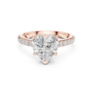 Diamant solitaire de laboratoire certifié IGI 1,0 carat taille cœur, or blanc 14K, pour femme, mariage, fiançailles, classique, intemporel - Product Image 3