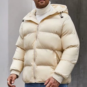 2024 Best High Quality Unisex Plus Size Casual Loose Hooded Puffer <b>Jacket</b> 100% Nylon Winter <b>Warm</b> Drawstring Stand Front High - Product Image 5