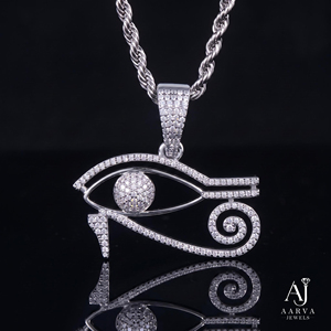 Collier unisexe en laiton plaqué or rose avec pendentif œil porte-bonheur incrusté de zircon, style hip-hop, idéal pour cadeau et soirée - Product Image 4