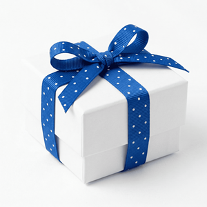 Cinta de Grosgrain Estampada con Puntos Azules y Blancos de 6 mm de Neelkamal Industries, 100% Poliéster, Resistente al Encogimiento, Decorativa, al por Mayor - Product Image 3