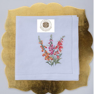 Lin naturel avec broderie de fleurs de ménagère, des fleurs gracieuses en forme de cloche ajoutant un charme élégant aux tables et aux rassemblements - Product Image 1